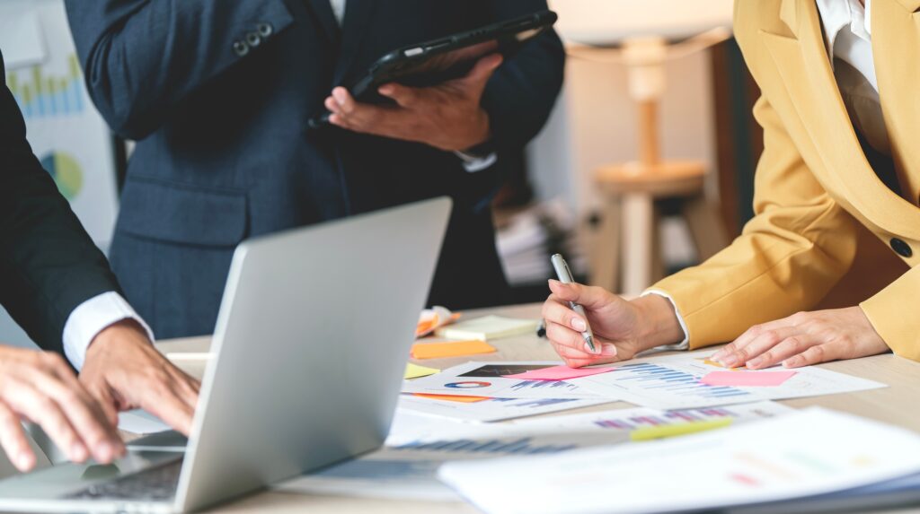 Professional team business partner consulting the strategy